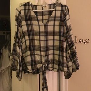 Plaid blouse